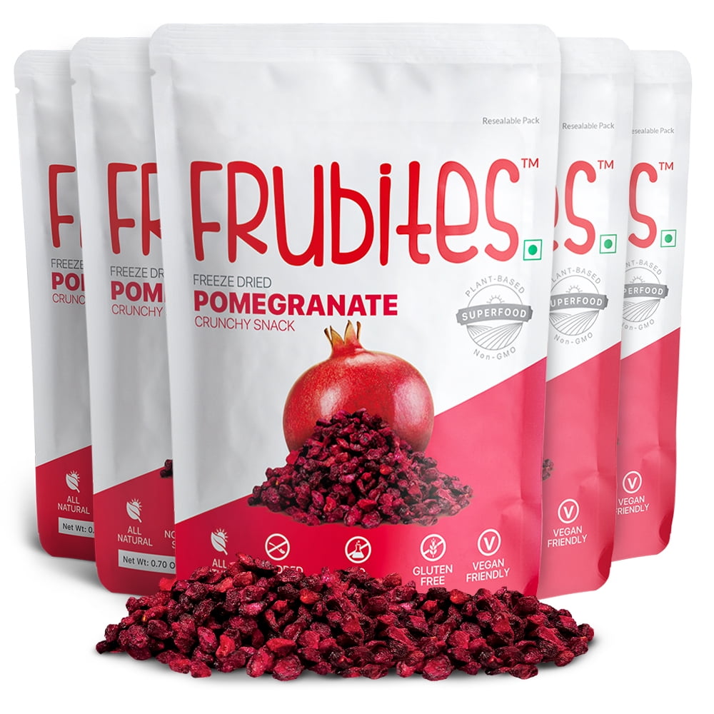 Frubites Pomegranate Freeze Dried Fruit Snack (Pack of 5, 100 grams