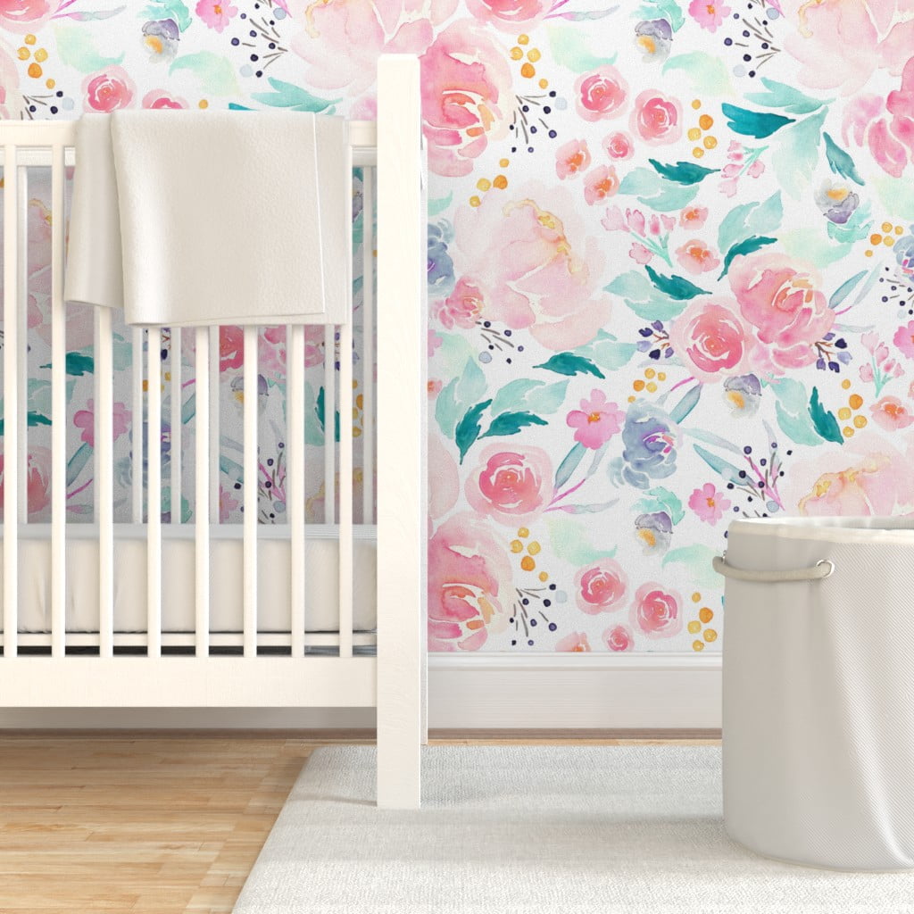 FLORAL WALLPAPER FOR THE NURSERY  pediped blog