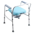 thumbnail image 4 of Commode Chaise de Toilette en Acier Robuste avec Accoudoirs de Chevet, 4 of 8