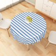 thumbnail image 6 of Tchckioa Stripes Blue White Round Tablecloth,Waterproof Table Cloth Cover for Dinner Kitchen,60 Inch,Black, 6 of 6