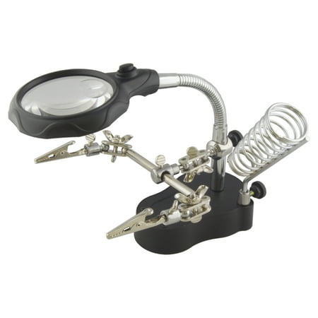 3rd Helping Hand Magnifying Soldering LED Iron Stand Lens (Best Soldering Iron For Electronics)