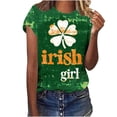 thumbnail image 5 of Levmjia Womens T Shirt St Patricks Day Short Sleeve Crew Neck Casual Versatile Top Soft Breathable Polyester Loose Fit Graphic Tee, 5 of 7