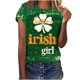 thumbnail image 5 of TaTaai Men Women St. Patrick's Day Shirt Soft Cotton Relaxed Fit Short Sleeve Crew Neck Irish Shamrock Print Spring Holiday Casual Daily Wear Lightweight Fashion Unisex Tee Gift, 5 of 7