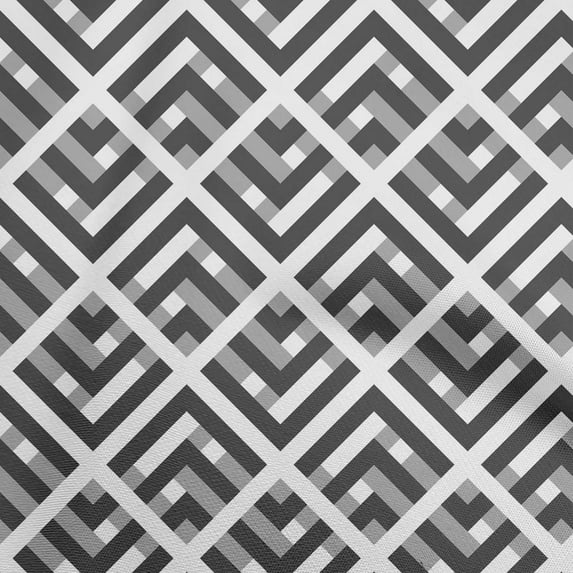 oneOone Viscose Chiffon Black Fabric Geometric Sewing Material Print Fabric By The Yard 42 Inch Wide