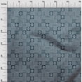thumbnail image 2 of oneOone Viscose Chiffon Teal Blue Fabric Geometric African Fabric For Sewing Printed Craft Fabric By The Yard 42 Inch Wide, 2 of 4