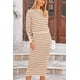 thumbnail image 3 of Conjunto de Suéter y Falda a Rayas para Mujer PRETTYGARDEN 2 Piezas Talla M, 3 of 8