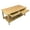 Natural, variant on Solid Bamboo Coffee Table with Drawers Charcoal Gray