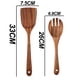 thumbnail image 2 of Utensilios de cocina de madera de teca para cocinar, utensilios de cocina naturales y saludables antiadherentes, juego de 2 piezas, 2 of 5