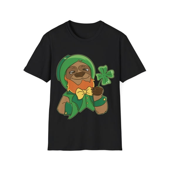 Lucky Sloth Lovers Shamrock Saint Patricks Graphic Novelty