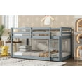 thumbnail image 6 of CoSoTower Solid Wooden, Solid Rubber Wooden Twin Over Twin Loft Bed with Ladder, with Bed Platform of Strengthened Slats , Grey, 6 of 9