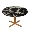 thumbnail image 3 of Orinice Skull Crossbone Compass Round Table Cover Stain Resistant Washable Indoor Outdoor Tablecloth Kitchen Dining Wedding Parties 100% Polyester Fiber 38-42, 3 of 8