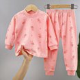 thumbnail image 2 of TOWED22 Toddler Boy Clothes Outfits Long Sleeve Print Round Neck Sweatshirt Top Sweatpants Casual Fall Winter 2Pcs Set(Light Pink,1-2 Y), 2 of 4