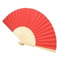 thumbnail image 2 of Nimomo Folding Paper Fan Portable Chinese Folding Bamboo Ribs Fan DIY Blank Paper Fan Wedding Shower Party Decor(red), 2 of 4