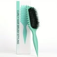 thumbnail image 4 of Curly Hair Styling Brush for Women - Ergonomic, Bristle Comb with Comfort Grip Handle for Bouncy Curls & Hairstyles, Curly Hair Brush, 4 of 15
