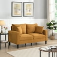 thumbnail image 2 of Jopath 57 Inch High Resilience Loveseat Sofa With Wooden Frame, Two-Seater Comfortable Sofa For Small Spaces, Modern Upholstered Design For Apartments And Living Rooms Light Gray, 2 of 10