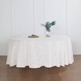 thumbnail image 6 of Efavormart 108" Premium White Faux Linen Tablecloth | Slubby Textured Wrinkle Free Tablecloth, 6 of 11