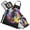 Astronaut and Colorful Smoke, variant on Planet and Mount 5 Pcs Kitchen Set Heat Resistant Oven Mitts and Non-Slip Pot Holders with Adjustable Cooking Apron