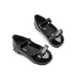 thumbnail image 5 of Ticikt Baby Girls Mary Jane Flats with Butterfly Ballet Slippers Toddler First Walkers Princess Wedding Festival Dress Shoes,Color:Dark Green,Size:9, 5 of 6