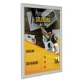 thumbnail image 4 of M&T Displays Snap Poster Frame 8.5x11 Inch Silver 0.79" Aluminum Profile Easy Front Loading Wall Mounting Photo Picture Document Sign Holder Mitered Corner Anti Glare Cover (5 pack), 4 of 12