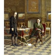Czar Peter and Czarevitsh Alexey by Nikolai Nikolajevitch Gay (1831-1894) Canvas Art - Nikolai Nikolajevitch Gay (24 x 36)