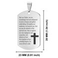 thumbnail image 2 of Stainless Steel Strengthen Us Prayer Dog Tag Pendant Necklace, 2 of 3