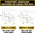 thumbnail image 4 of Storage Standard Plastic Furniture Covers for Armchair & Recliner [Pack of 2], 4 of 10