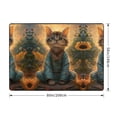 thumbnail image 2 of Area Rugs For Living Room Decor - Sunflower Meditating Cat Soft Anti Slip Throw Washable Rugs 5x7 For Bedroom, Indoor Carpet For Bedroom Living Room 80x58In, 2 of 7