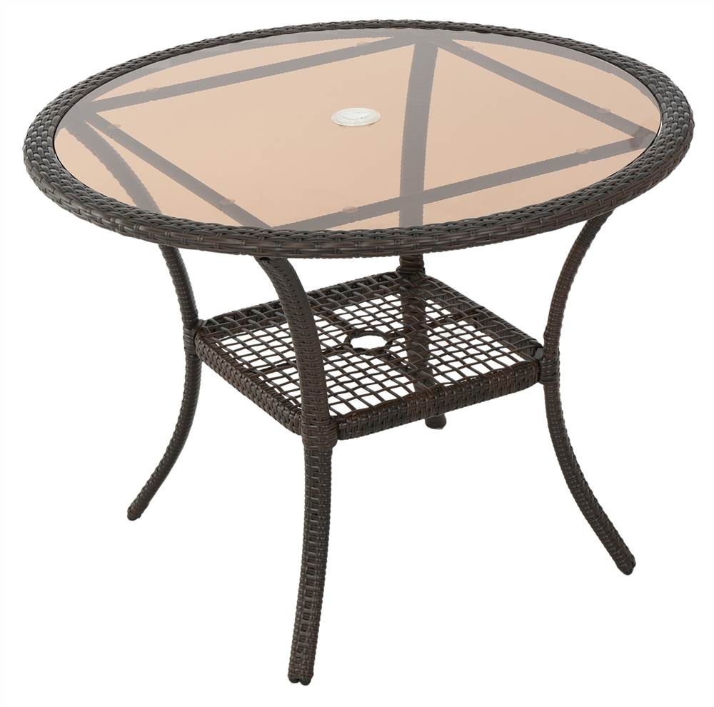 San Pico Outdoor Wicker with Glass Table - image 3 of 5