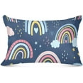 thumbnail image 3 of GZHJMY Rainbow Standard Pillowcase Super Soft Cozy Plush Pillow Case with Zipper for Sofa Bed Couch, 20 x 26 Inch, 3 of 7