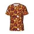 thumbnail image 3 of Yiaed Almond Nuts Print Mens Short Sleeve Tight Fit T-Shirt, Crewneck Casual Tee-Medium, 3 of 5