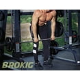 thumbnail image 4 of BROKIG Men's Stripe Gym Athletic Sweatpants Workout Jogger Pants (Large, Black), 4 of 7