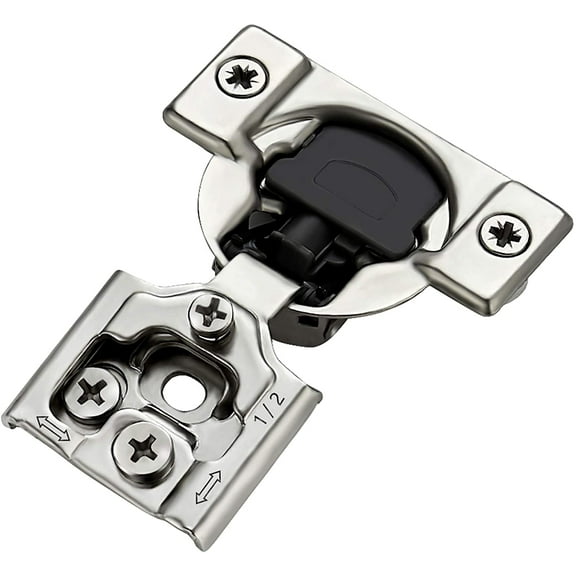 6 Pack 3 Pairs 1-1/4 inch Overlay Soft Close Hinges for Kitchen Cabinet Hinges Satin Nickel Hidden Hinges Stainless Steel Concealed Hinge self Closing