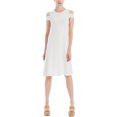 thumbnail image 1 of Max Studio London Womens Eyelet Shift Dress, White, X-Small, 1 of 1