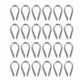thumbnail image 1 of MasteelfCA 24 Pcs Pince de Câble en Acier Inoxydable Anneau de Cœur de Poulet pour Fixation, 1 of 7