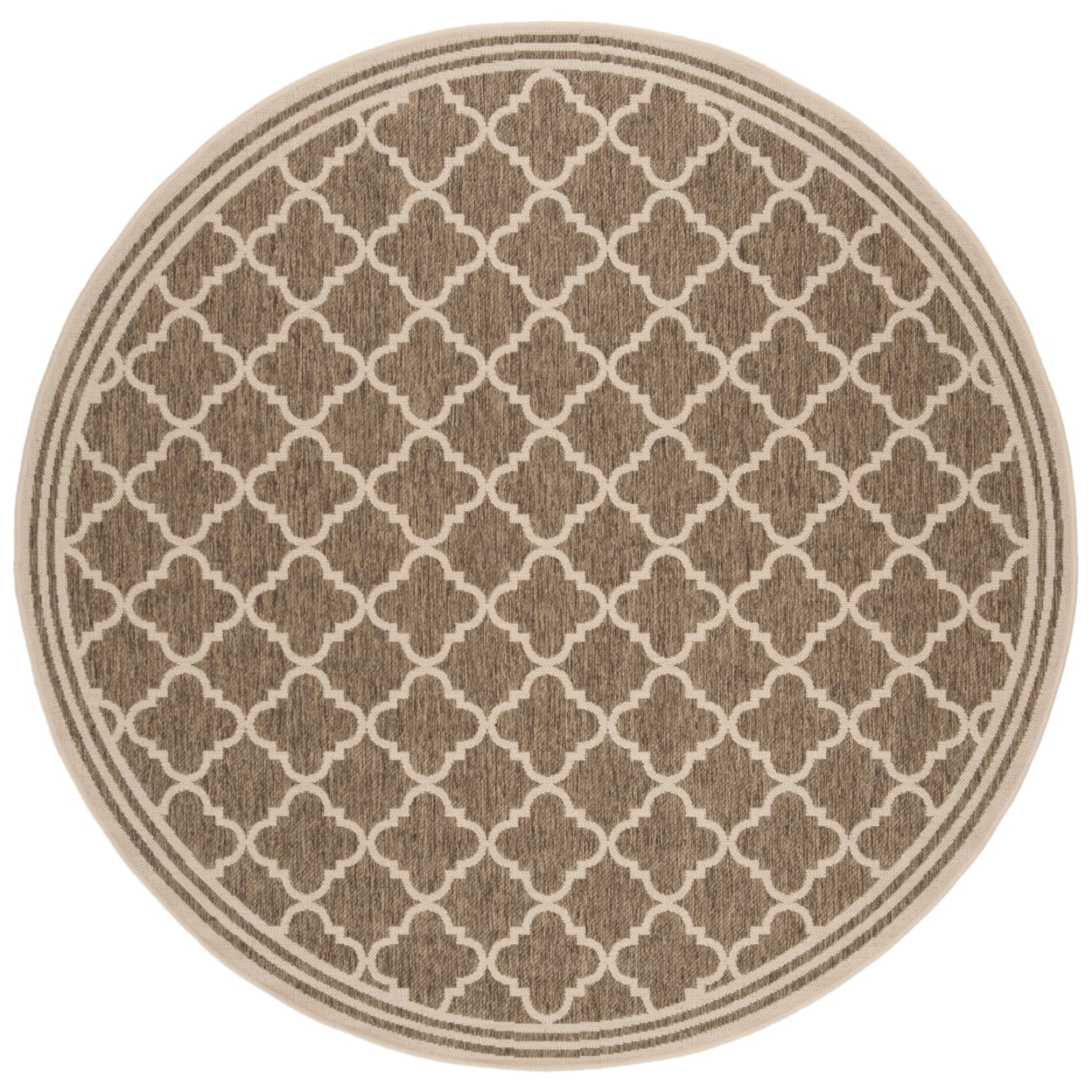 SAFAVIEH Beach House Nima Trellis Indoor/Outdoor Area Rug Beige/Cream, 5'3" x 7'6"