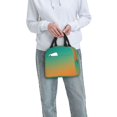 thumbnail image 6 of Kdxio Orange To Teal Gradient1 Print Insulated Lunch Bag,Reusable Tote Lunch Box for Women Men,Leakproof Cooler Lunch Bags for Work Office Travel Picnic, 6 of 6