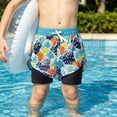 thumbnail image 5 of LRen Boys Swim Trunks with Cooling Compression Liner Quick Dry Bathing Suit Toddler Stretch Swim Shorts, 5 of 7