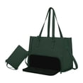 thumbnail image 1 of Bolsa de bolsas para mujeres bolsas portátiles portátiles para la oficina de viajes de collage de picnic Trabajo Verde, 1 of 8