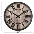 thumbnail image 5 of Westclox 15" Rustic Roman Numeral Wall Clock, 5 of 5