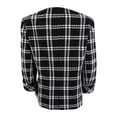 thumbnail image 2 of Kasper Women's Plaid Open-Front Jacket (6, Black Multi), 2 of 2