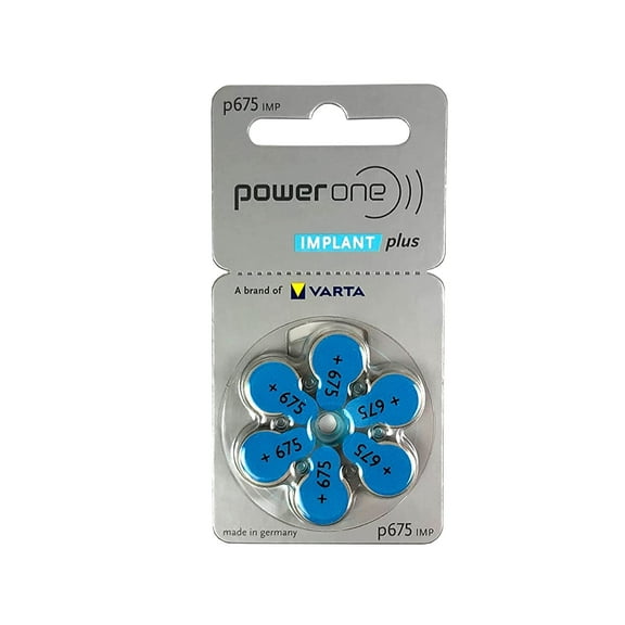 10 Packs (60 Batteries) Power One Cochlear Implant Batteries! 60 Batteries