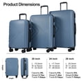 thumbnail image 4 of Travelhouse 3 Piece Hardshell Luggage Set Hardside Lightweight Suitcase with TSA Lock Spinner Wheels 20in24in28in.(Blue), 4 of 9