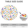 thumbnail image 6 of Stretch Round Tablecloth Bohemian Floral Design, 44Inch Elastic Hem for 38"-42" Tables, Spill Resistant for Indoor Outdoor Dining Use, 6 of 7