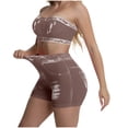 thumbnail image 2 of Idoravan yoga two piece set for women shorts Fahion Women's 2 Piece Sleeveless Crop Tops Cropped Pants Set Solid, 2 of 6