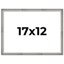 17x12 Frame Silver Grey Distressed Solid Wood Picture Frame | 0.75 Inch Moulding Width | Interior