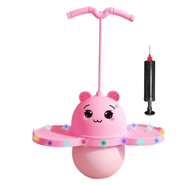 Pogo Ball con Mango Perfecl Pelota para Saltar Tablero de Dibujos Animados Rosa 42 cm x 80 cm