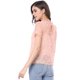 thumbnail image 4 of Top De Encaje Floral Semitransparente Con Ribete Festoneado Para Mujer Rosa Allegra K, 4 of 6
