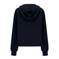 thumbnail image 5 of Huesdet Womens 2024 Fall Sweatshirt Half Zip Collar Pullover Oversized Long Sleeve Jacket(Navy,M), 5 of 6