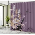 thumbnail image 4 of Ambesonne Dragonfly Shower Curtain, Wildflowers Pattern Art, 69"Wx70"L, Mauve Taupe, 4 of 4