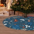 thumbnail image 6 of Yiaed Cartoon Space1 Print Christmas Tree Skirt , Tree SkirtsTree Mat for Christmas Winter Holiday Indoor Decorations-36", 6 of 7